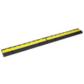 Cable Protector Ramp, 2 Channels Speed Bump Hump, Rubber Modular Speed Bump Rated 11000 Lbs Load Capacity, Protective Wire Cord Ramp Driveway Rubber Traffic Speed Bumps Cable Protector,3 Packs Black Rubber
