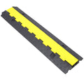 Cable Protector Ramp, 2 Channels Speed Bump Hump, Rubber Modular Speed Bump Rated 11000 Lbs Load Capacity, Protective Wire Cord Ramp Driveway Rubber Traffic Speed Bumps Cable Protector,3 Packs Black Rubber