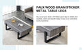 A Coffee Table Made Of Mdf Material. Equipped With Drawers Made Of Solid Wood Material. Can Store Things And Save Space. Paired With Black Metal Table Legs. Suitable For Living Room. Grey Mdf