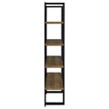 Mystrene Black And Walnut 4 Shelf Bookcase 4 Black Etagere Vertical Primary Living Space Open Back Wood Contemporary,Modern Wood