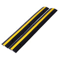 Cable Protector Ramp Rubber Speed Bumps 2 Pack Of 1 Channel 6600Lbs Load Capacity With 12 Bolts Spike For Asphalt Concrete Gravel Driveway 1 Channel, 2 Pack Black Rubber
