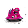 12V Snail Shaped Kids Electric Bumper Car With Remote Control, Ride On Car With Led Lights, Music, 360 Degree Rotate, Toddler Race Toys, 3 8 Years Old Rose Red Polypropylene