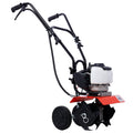 Mini Tiller Cultivator, Powerful 37.7Cc 4 Stroke Viper Engine, Gear Drive Transmission, Mini Cultivator With 4 Cycle Engine Red Steel