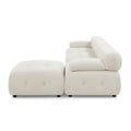 Modular Sectional Sofa Couch, Modern L Shaped Cloud Couch With Reversible Ottoman Convertible Button Tufted Velvet Fabric Couches For Living Room, Diy Combination,Cream Green Velvet 4 Seat