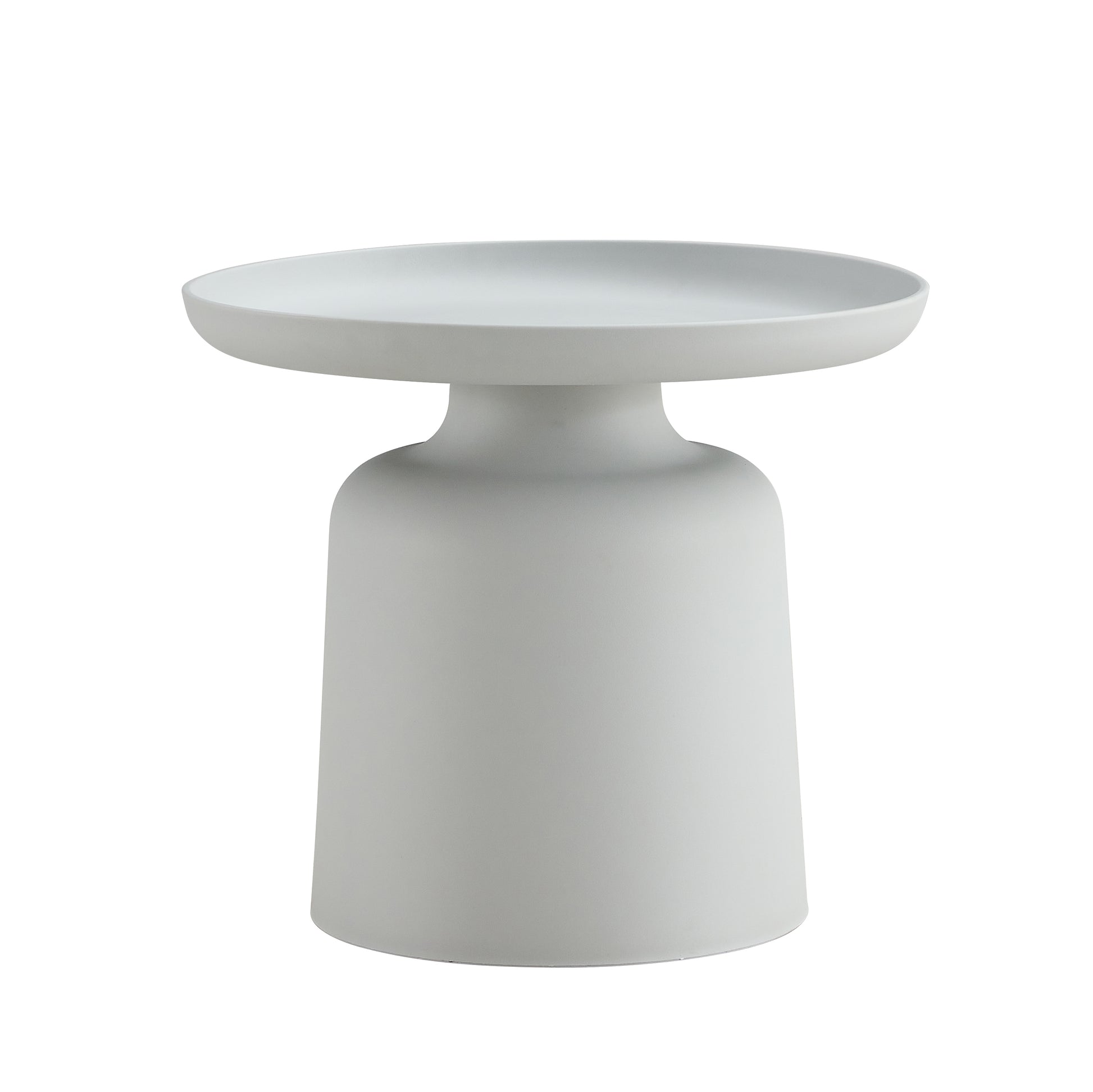 Grey Side Table Plastic Indoor Outdoor Use Grey Plastic