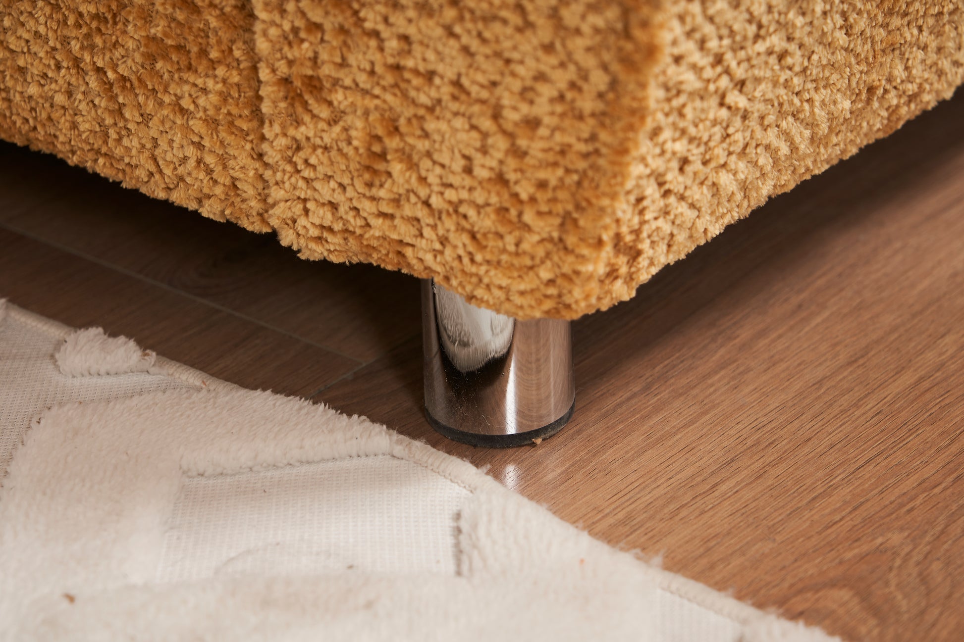 Modern Deep 3 Seat Sofa Couch With Ottoman, Polyester Sofa Sleeper Comfy Upholstered Furniture For Living Room, Apartment, Studio, Office,Yellow Yellow Polyester 3 Seat