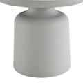 Grey Side Table Plastic Indoor Outdoor Use Grey Plastic