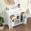 36''Bathroom Vanity With Undermount Sink,Modern Bathroom Storage Cabinet With 2 Drawers And 2 Cabinets,Solid Wood Frame Bathroom Cabinet 2 White 2 2 Adjustable Shelves Bathroom Freestanding Solid Wood Mdf Resin Painted