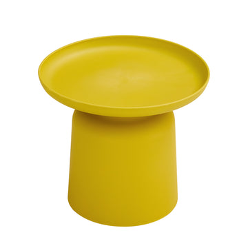 Yellow Side Table Small Space Stylish And Versatile Plastic Round Side Table Yellow Plastic