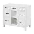 36''Bathroom Vanity Without Sink,Modern Bathroom Storage Cabinet With 2 Drawers And 2 Cabinets,Solid Wood Frame Bathroom Cabinet Not Include Basin 2 White 2 2 Adjustable Shelves Bathroom Freestanding Solid Wood Mdf Painted