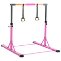 Gymnastic Bar Set Gymnastics Horizontal Bar Gymnastics Kip Bar For Kids Home Use Pink Light Pink Metal