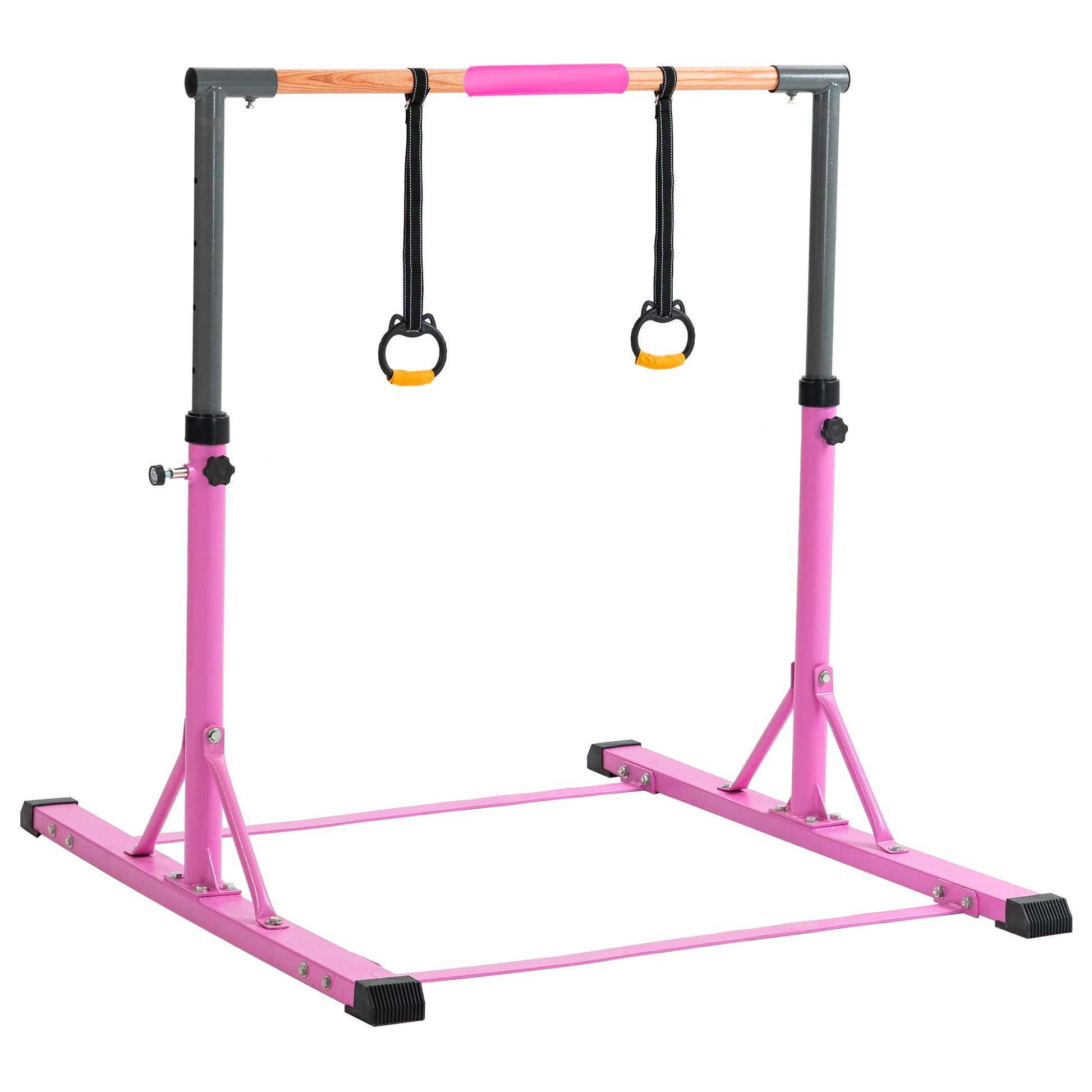 Gymnastic Bar Set Gymnastics Horizontal Bar Gymnastics Kip Bar For Kids Home Use Pink Light Pink Metal