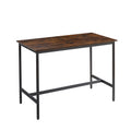 Bar Industrial Style Five Piece Set, Four Soft Bags With Backrest Bar Chairs, Industrial Style Iron Wood Table Set, Suitable For Kitchen, Restaurant, Bar. Antique Brown European,Industrial,Mid Century Modern,Minimalist Particle Board Particle Board