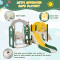 Toddler Slide And Swing Set 8 In 1, Kids Playground Climber Slide Playset With Basketball Hoop Freestanding Combination For Babies Indoor & Outdoor Yellow Hdpe Indoor & Outdoor Use