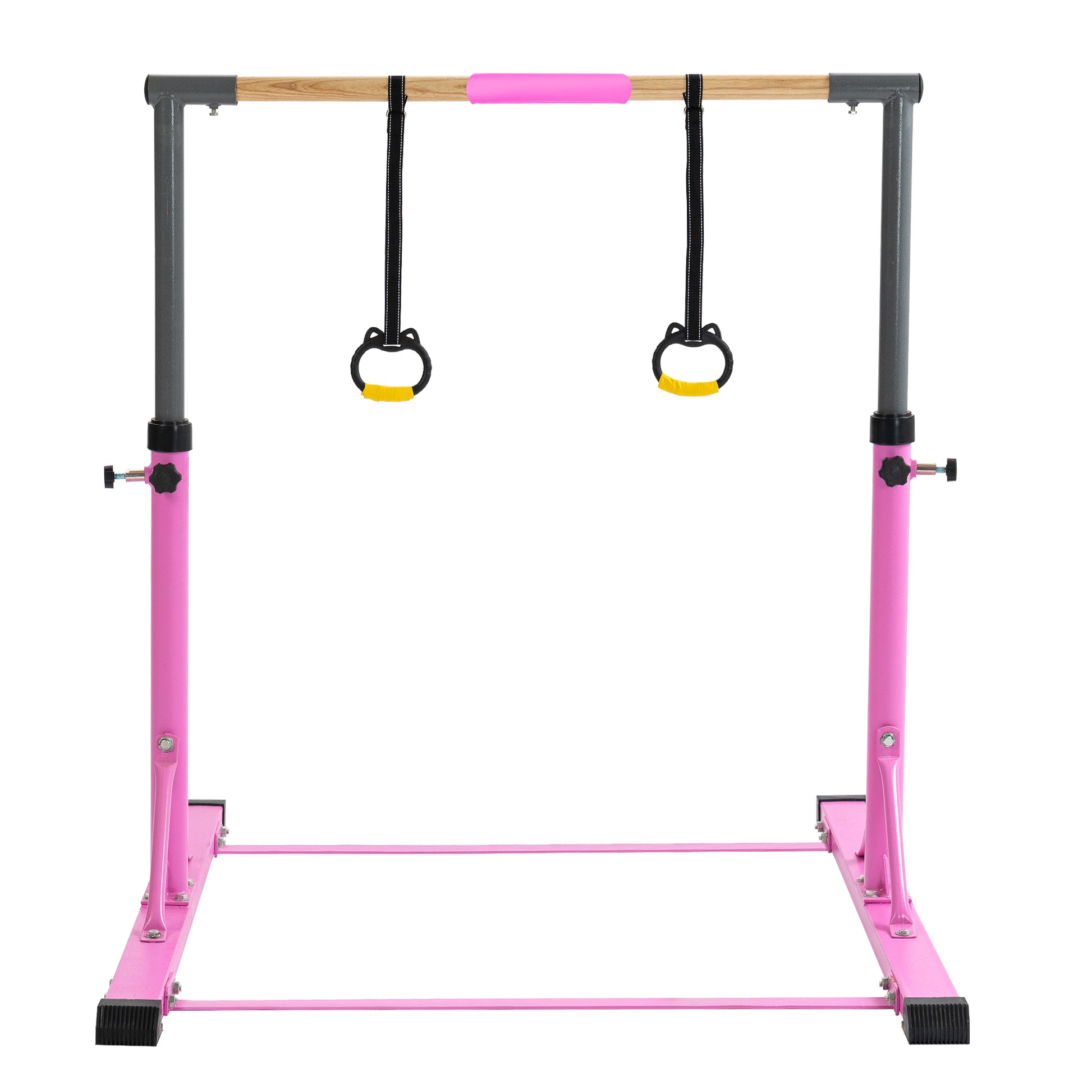 Gymnastic Bar Set Gymnastics Horizontal Bar Gymnastics Kip Bar For Kids Home Use Pink Light Pink Metal