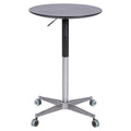 Movable Adjustable Bar Table Pub Table 360 Swivel Counter Bar Height Aluminum Star Base Movable For Stand Desk Bistro Table Dining Room Home Kitchen Table Black Aluminium Alloy