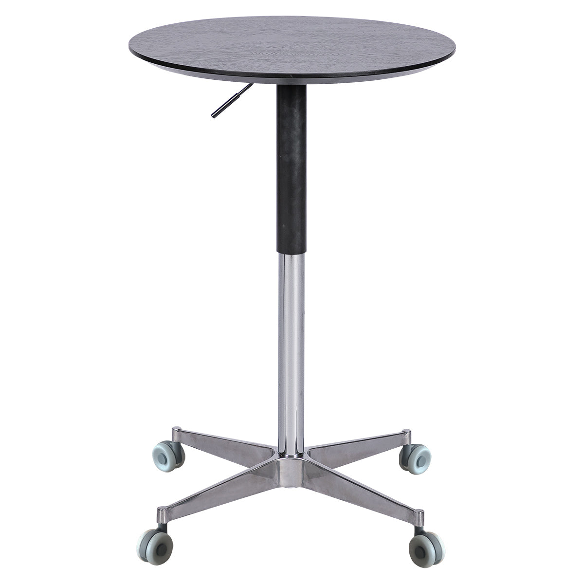 Movable Adjustable Bar Table Pub Table 360 Swivel Counter Bar Height Aluminum Star Base Movable For Stand Desk Bistro Table Dining Room Home Kitchen Table Black Aluminium Alloy