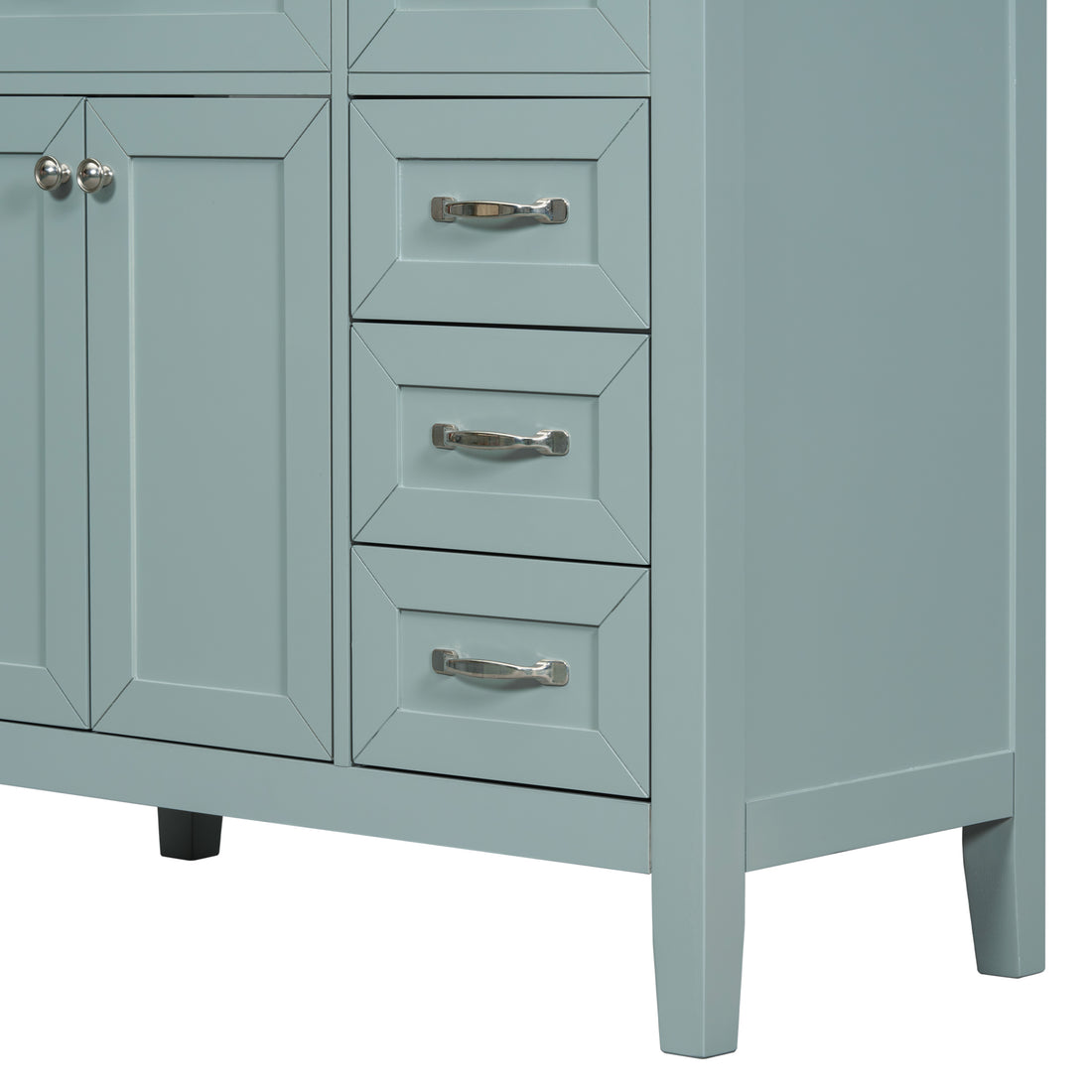 36" Bathroom Vanity With Sink Combo, Green Bathroom Cabinet With Drawers, Solid Frame And Mdf Board Old Sku:Jl000007Aag Green Solid Wood Mdf