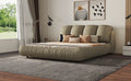 Queen Size Luxury Upholstered Bed With Thick Headboard, Vevet Queen Bed With Oversized Padded Backrest, Cinerous Expect Arrive Date 2024 4 7 Queen Stone Gray Velvet
