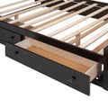 Full Size Wooden Bed With All In One Cabinet, Shelf And Sockets,Twin Size Trundle, Espresso Full Espresso Solid Wood