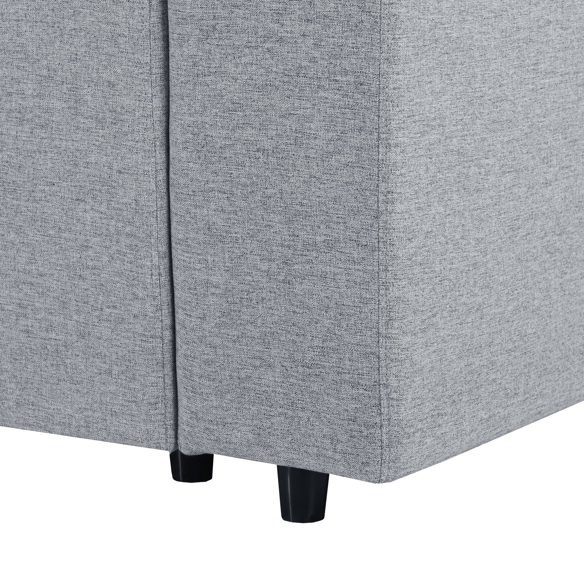 Modern Large U Shape Sectional Sofa, 2 Large Chaise With Removable Ottomans For Living Room Grey Polyester Primary Living Space Pillow Back American Design Polyester 6 Seat