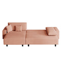 The 93 Inch Orange Corduroy Sofa Bed Comes With Two Pillows To Fit In The Living Room And The Apartment Is Not Overcrowded Orange Corduroy 3 Seat