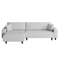 The 93 Inch Grey Corduroy Sofa Bed Comes With Two Pillows To Fit In The Living Room And The Apartment Is Not Overcrowded Gray Corduroy 3 Seat