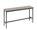 Long Bar Table Set With 3 Pu Upholstered Bar Stools, Industrial Bar Table And Chairs For Kitchen Breakfast Table, Living Room, Banquet Hall, Rustic Gray And Black, 63 L X15.7
