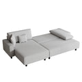 The 93 Inch Grey Corduroy Sofa Bed Comes With Two Pillows To Fit In The Living Room And The Apartment Is Not Overcrowded Gray Corduroy 3 Seat