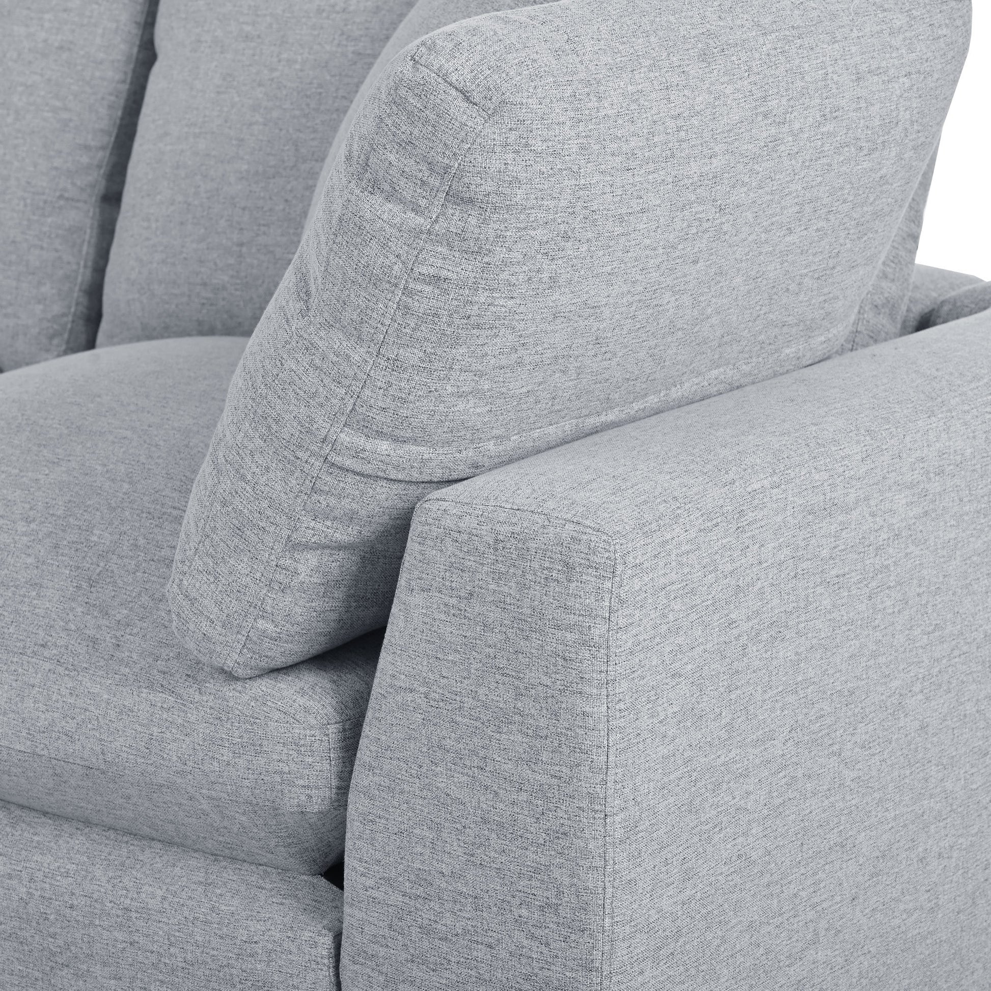 Modern Large U Shape Sectional Sofa, 2 Large Chaise With Removable Ottomans For Living Room Grey Polyester Primary Living Space Pillow Back American Design Polyester 6 Seat