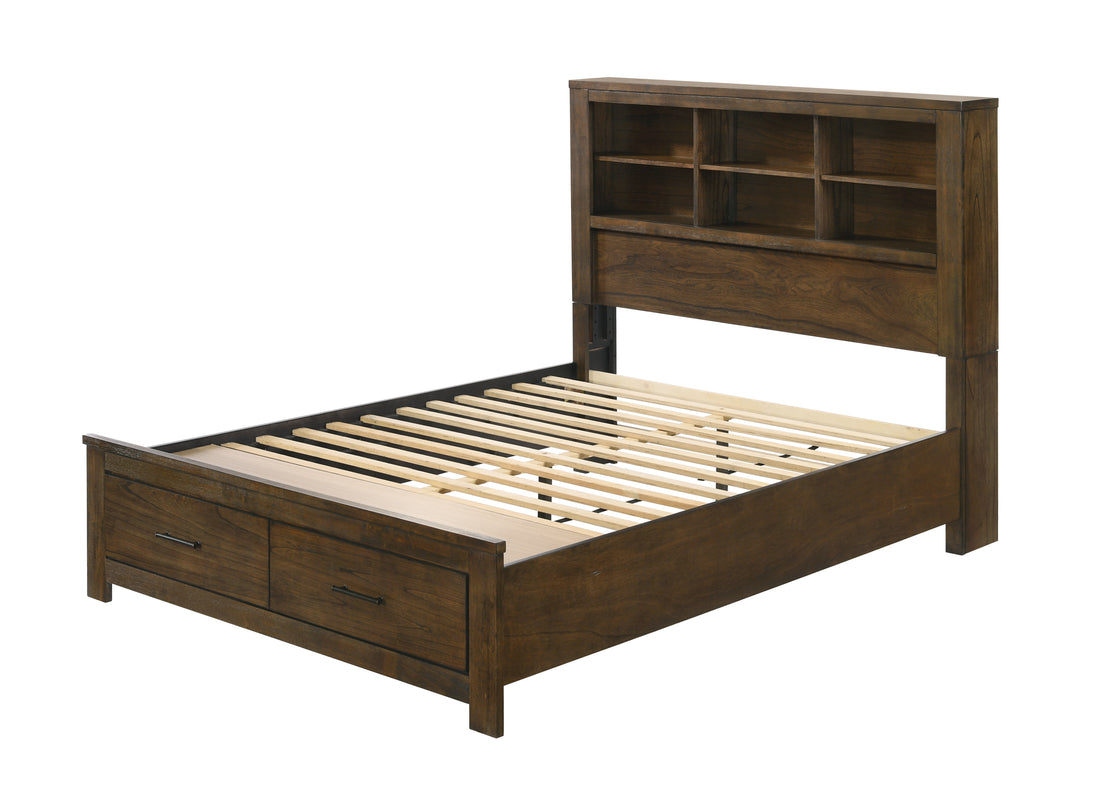 Merrilee Ii Queen Bed, Oak Finish Bd02077Q Queen Oak Wood