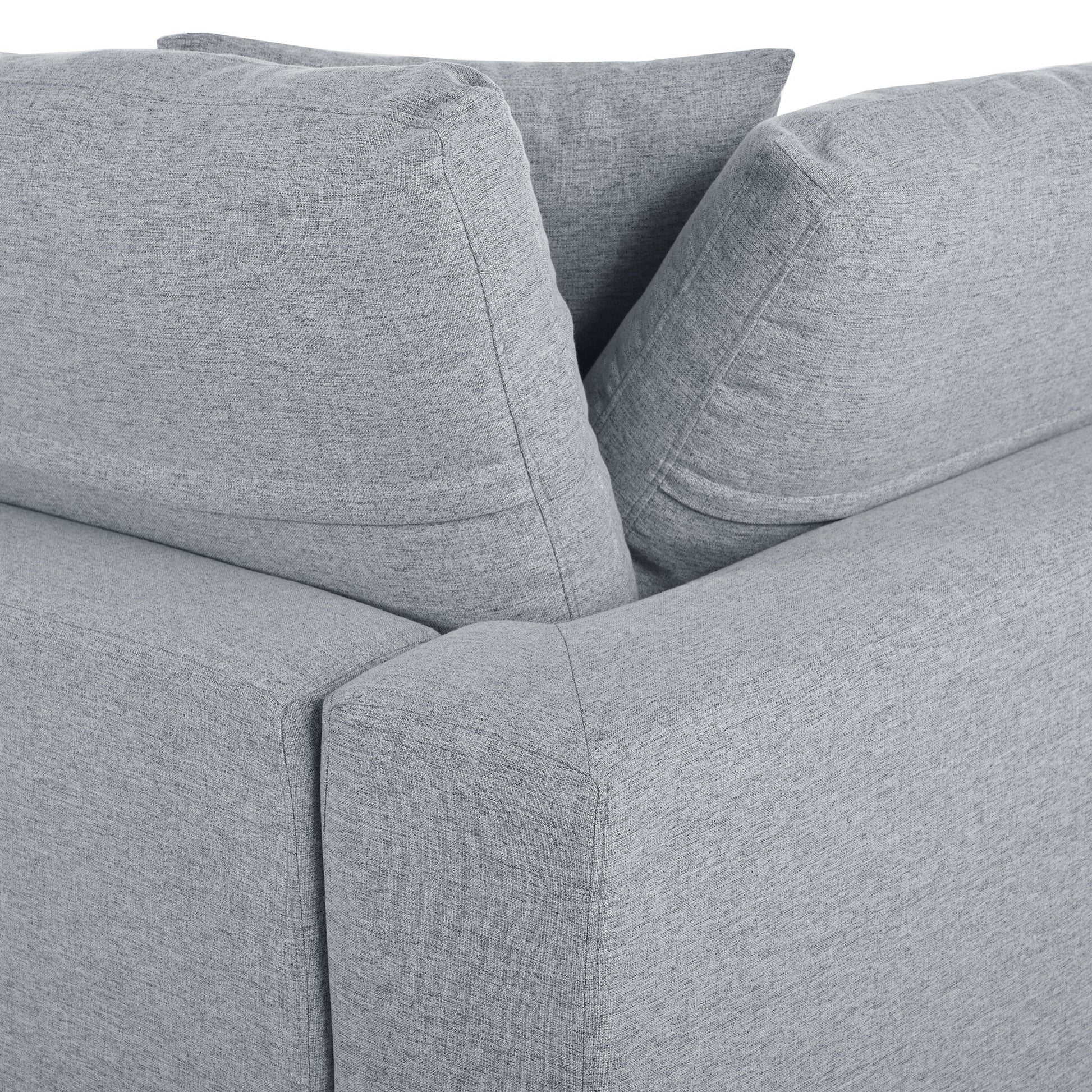 Modern Large U Shape Sectional Sofa, 2 Large Chaise With Removable Ottomans For Living Room Grey Polyester Primary Living Space Pillow Back American Design Polyester 6 Seat