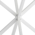 47.24'' Modern Cross Leg Round Dining Table, White Marble Top Occasional Table, Two Piece Removable Top, Matte Finish Iron Legs White Mdf Metal