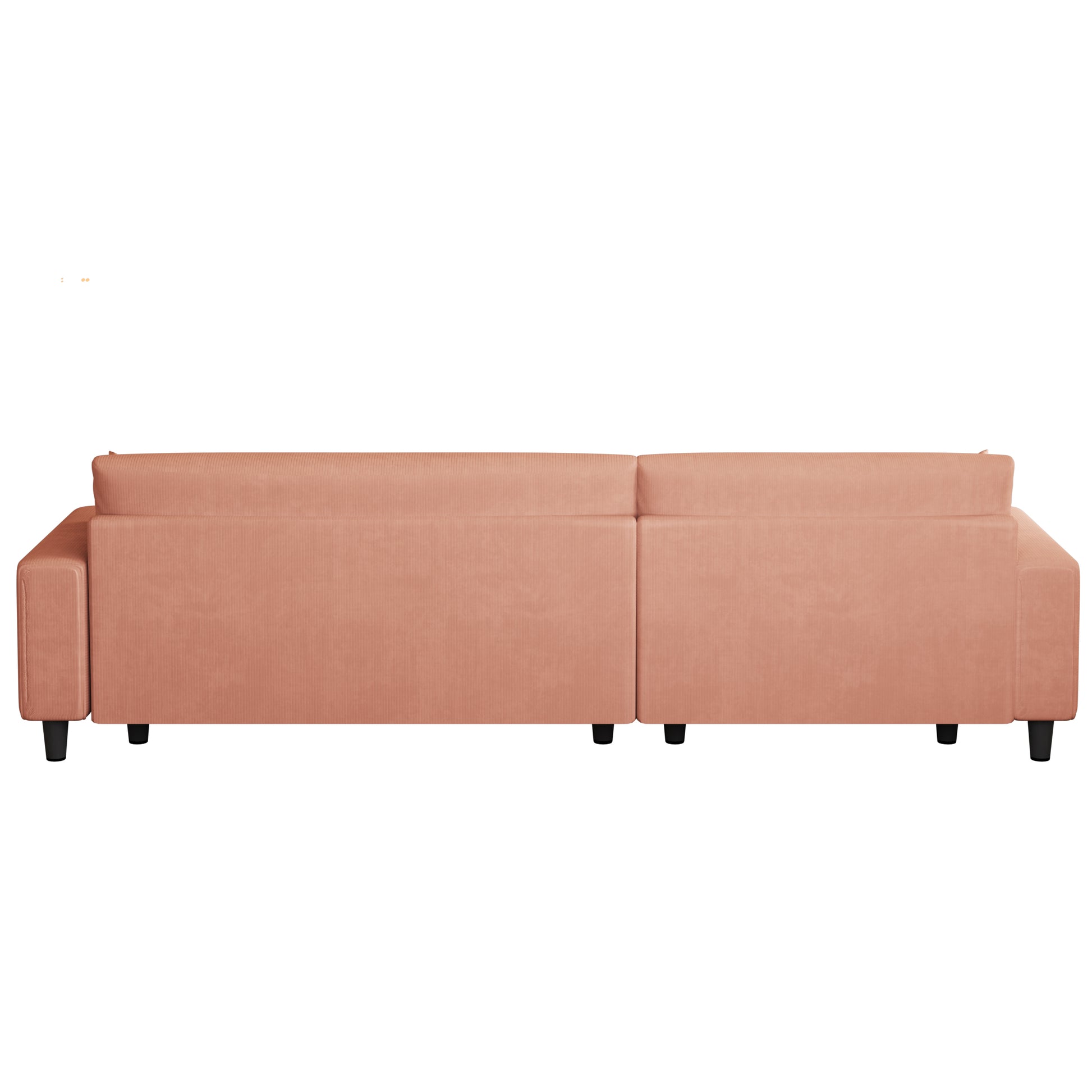 The 93 Inch Orange Corduroy Sofa Bed Comes With Two Pillows To Fit In The Living Room And The Apartment Is Not Overcrowded Orange Corduroy 3 Seat