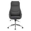 Chrome And Grey Adjustable Desk Chair Solid Grey Office Foam Spot Clean Contemporary,Modern Office Chairs Solid Back Foam Casters Upholstered