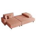 The 93 Inch Orange Corduroy Sofa Bed Comes With Two Pillows To Fit In The Living Room And The Apartment Is Not Overcrowded Orange Corduroy 3 Seat