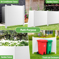 Privacy Fence Panels Kit Air Conditioner Trash Can Enclosure Vinyl White Color White Garden & Outdoor Vinyl