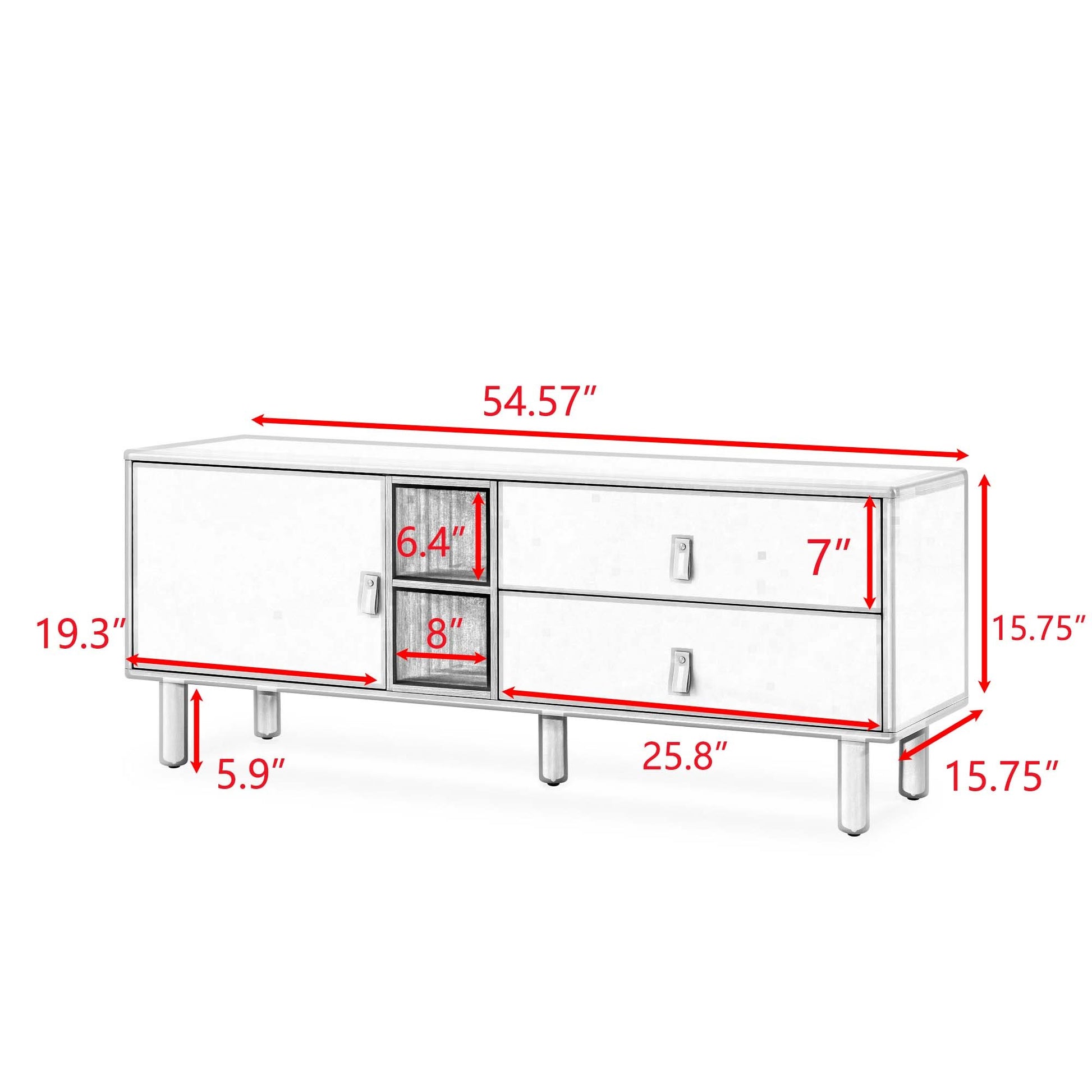 Drawer Tv Cabinet With Door, Storage Cabinet, Drawer Cabinet, Multi Functional Tv Cabinet Modern Tv Cabinet Wooden Storage Cabinet Leather Handle Drawer Cabinet Home Storage Cabinet Blue Solid Wood Mdf