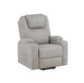 Evander Recliner W Power Lift, Light Gray Chenille Lv02180 Light Gray Wood