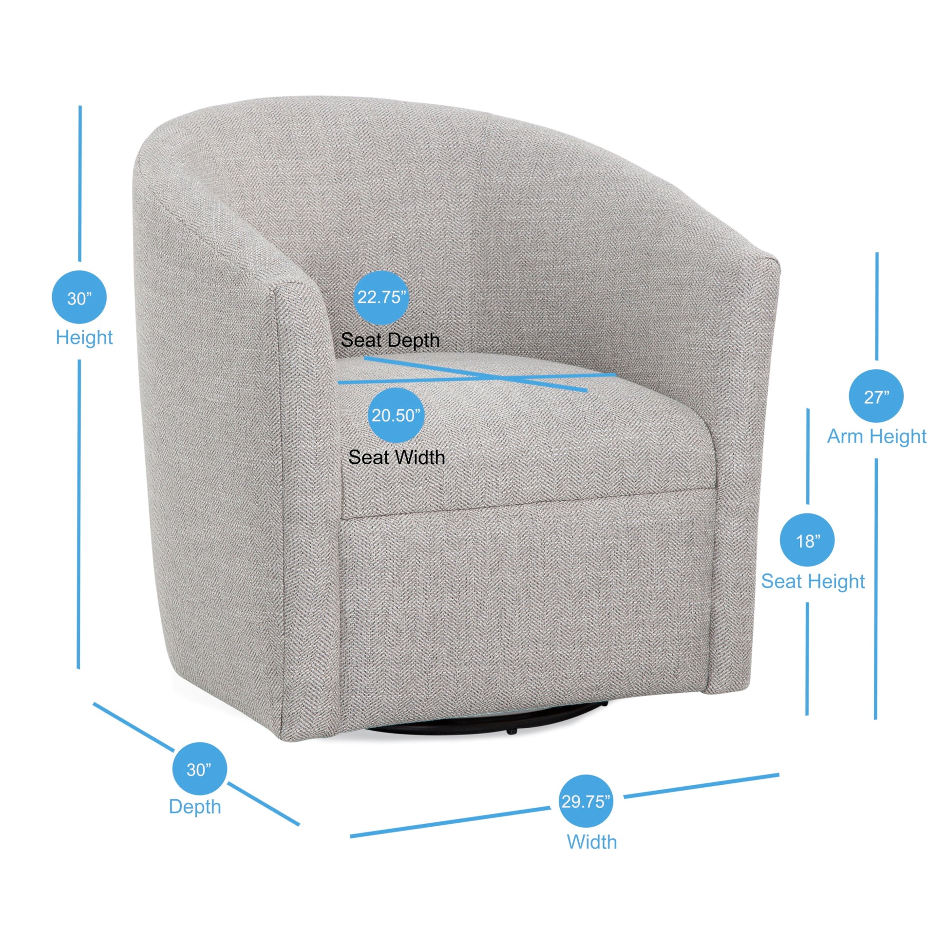 Lainey Sea Oat Swivel Barrel Chair Beige Modern,Transitional Foam Polyester