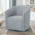 Lainey Indigo Swivel Barrel Chair Blue Modern,Transitional Foam Polyester