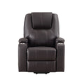 Evander Recliner W Power Lift, Brown Leather Aire Lv02181 Brown Leather