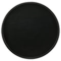 Black Stain Pedestal Accent Table Black Primary Living Space Farmhouse,Rustic Freestanding Mango Round Coffee & End Tables Wood Pedestal