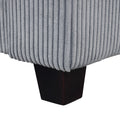 5 Pieces L Shaped Sofa With Removable Ottomans And Comfortable Waist Pillows Grey Polyester 5 Seat