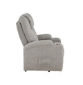 Evander Recliner W Power Lift, Light Gray Chenille Lv02180 Light Gray Wood