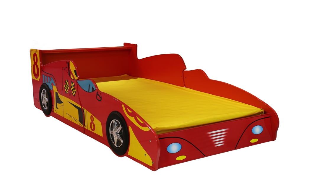 Supreme F1 Racing Car Bed Twin Red Mdf