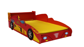 Supreme F1 Racing Car Bed Twin Red Mdf