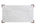 Hettie Dining Table, Engineering Stone & Brown Finish Dn02157 Brown Marble