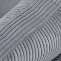 5 Pieces L Shaped Sofa With Removable Ottomans And Comfortable Waist Pillows Grey Polyester 5 Seat