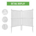 Privacy Screen Panels Kit Air Conditioner Trash Can Enclosure Vinyl White Color White Vinyl